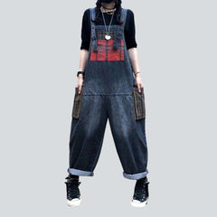 Cargo baggy women denim jumpsuit