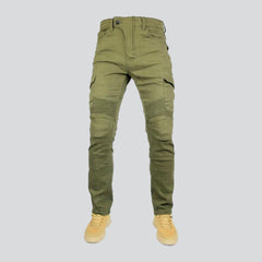 Cargo biker men denim pants