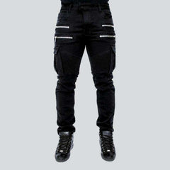 Cargo men biker jeans