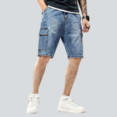 Cargo men denim shorts