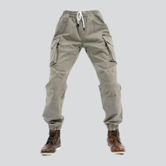 Cargo protective riding denim pants for men