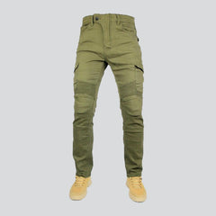 Pantalones vaqueros cargo ajustados de estilo motero