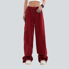 Cargo women baggy denim pants