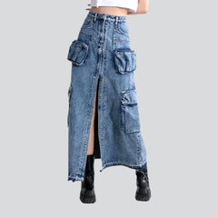 Cargo women jean skirt