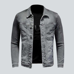 Chaqueta vaquera informal gris para hombre