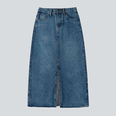 Casual long jean skirt