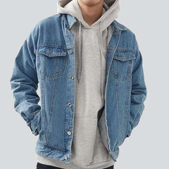 Chaqueta vaquera informal de gran tamaño para hombre