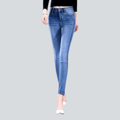 Casual women sanded jeans