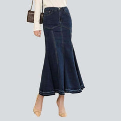 Classic trumpet denim skirt