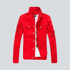 Color men jeans jacket