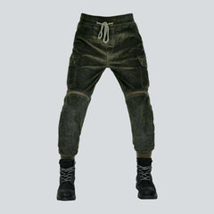 Corduroy men biker jeans