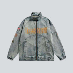 Cowboy denim jacket with patches