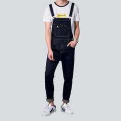 Dark blue men denim dungaree