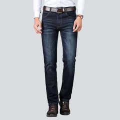 Dunkelblaue Regular-Jeans für Herren