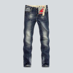 Dark retro blue men jeans