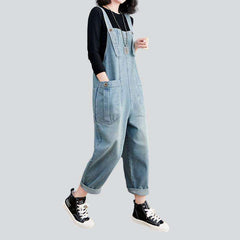 Denim jumpsuit with comfortable pockets