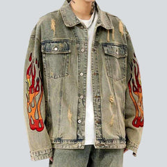 Distressed Herren Jeansjacke