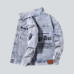 Embroidered men denim jacket