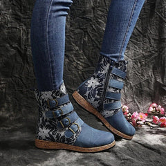 Vintage-Stiefel im Ethno-Stil