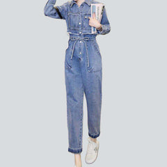 Fake two-piece women denim overall