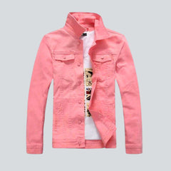 Fancy color men denim jacket