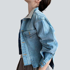 Fashion short women denim coat