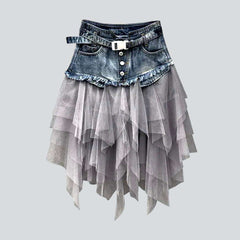 Fills midi fashion denim skirt