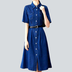 Fit-and-flare jeans dress