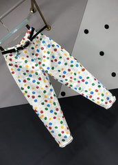 Pantalones vaqueros ajustados con estampado blanco y bolsillos de patchwork para otoño