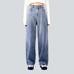 Front seam contrast women jeans