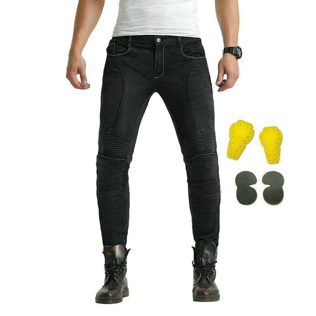 Breathable mesh men biker jeans