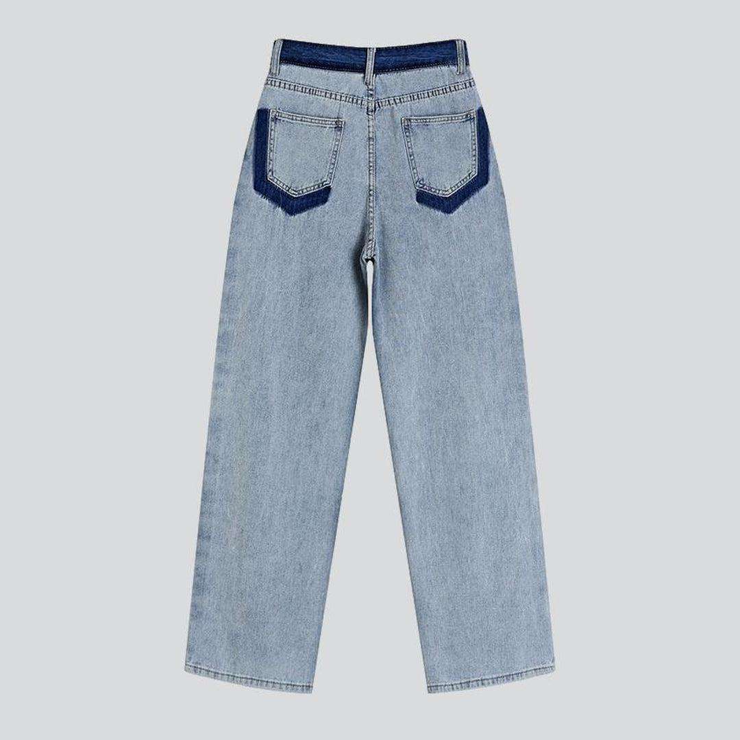 Baggy jeans with band wash