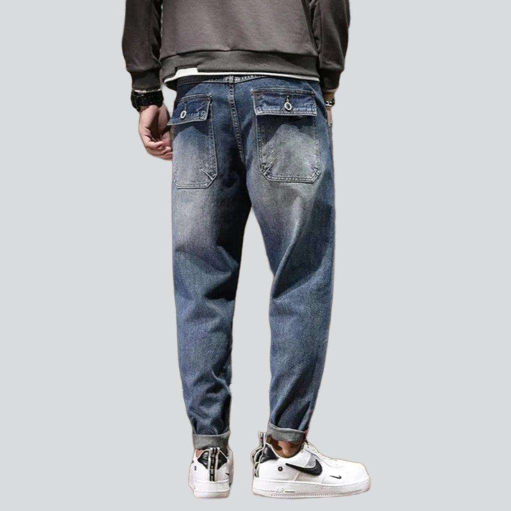 Back flap pocket baggy jeans