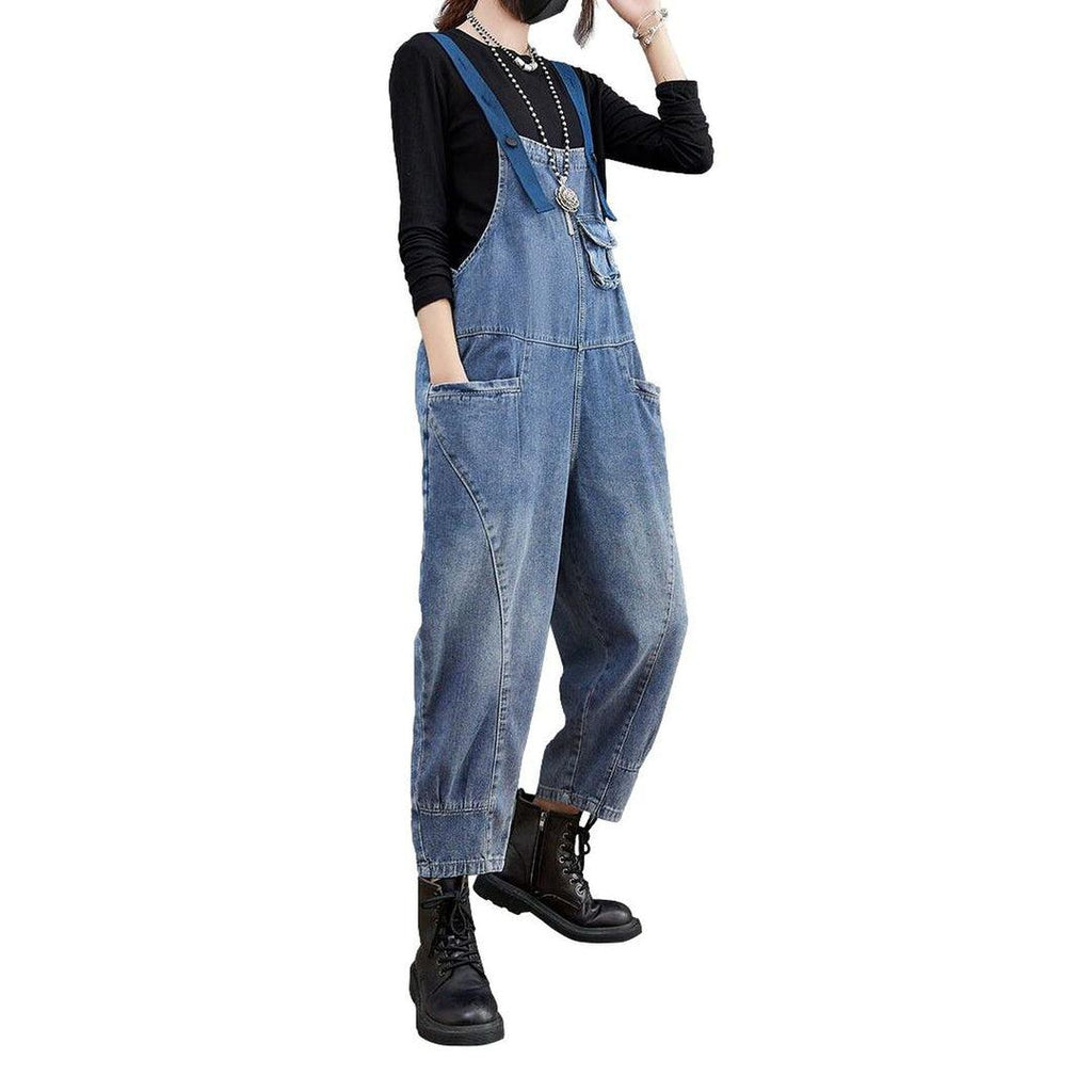 Street style women denim jumpsuit