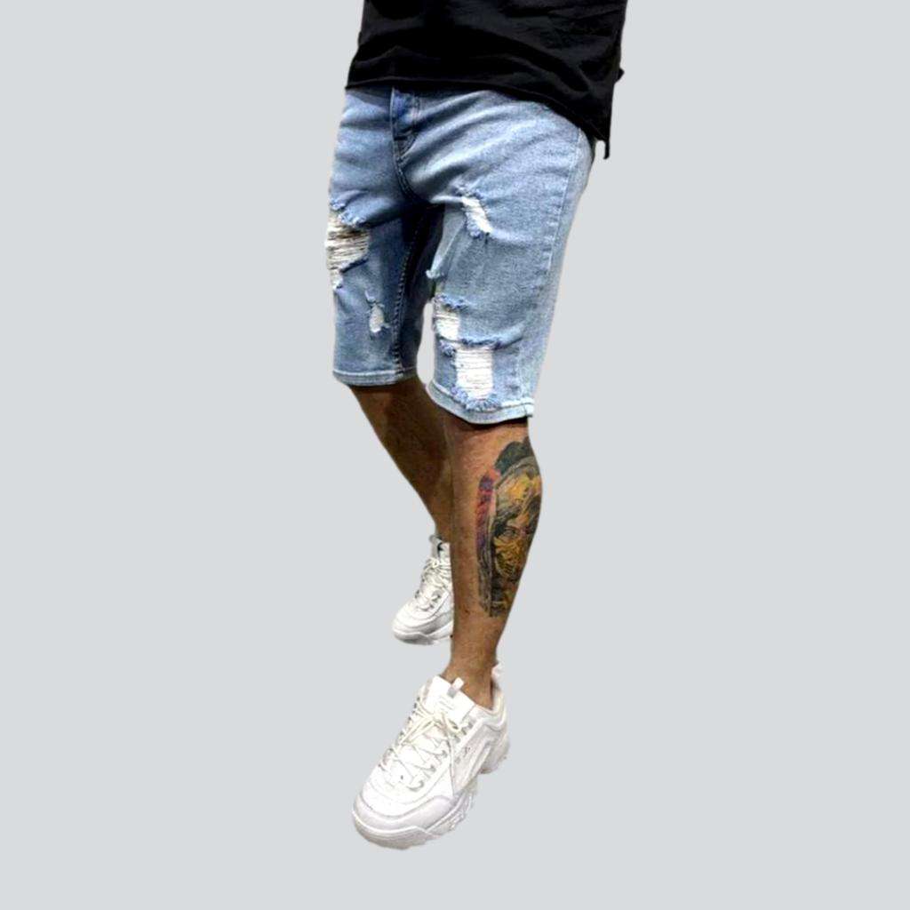 Distressed Legs Herren Jeansshorts