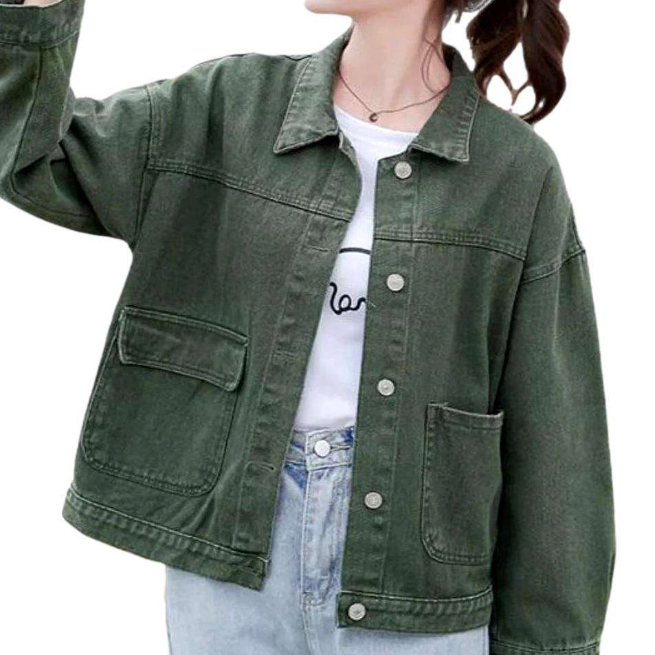 Oversized street denim jacket