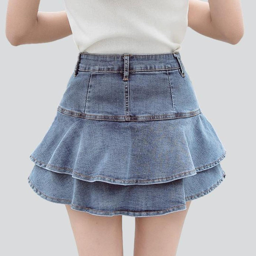 Mini Frills Denim Skirt Rae Jeans mini-frills-denim-skirt-rae-jeans