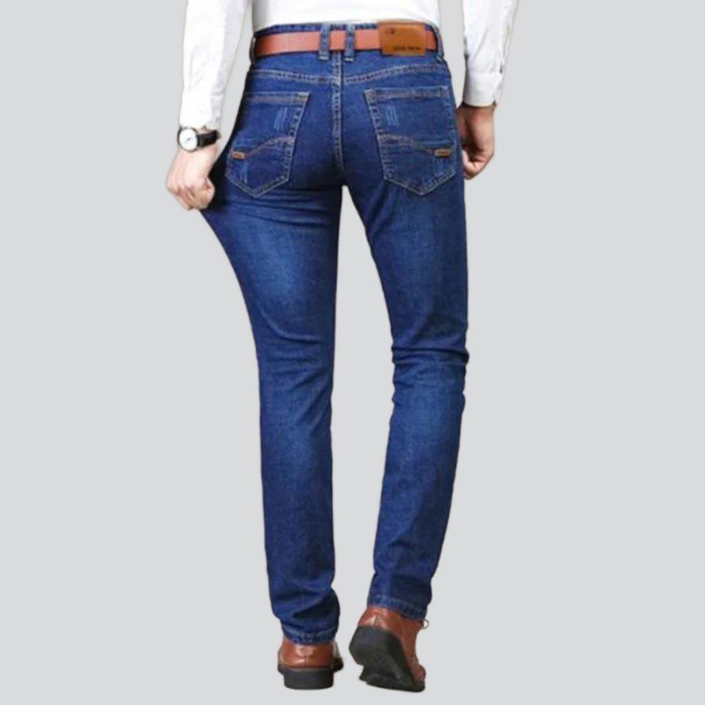 Slightly whiskered jeans for men