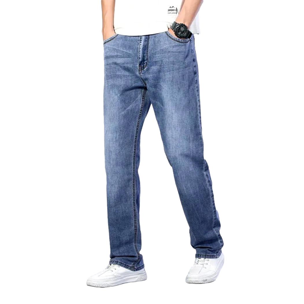 Straight-cut stretchy men jeans