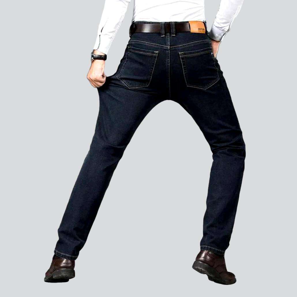 Business casual elastic men jeans