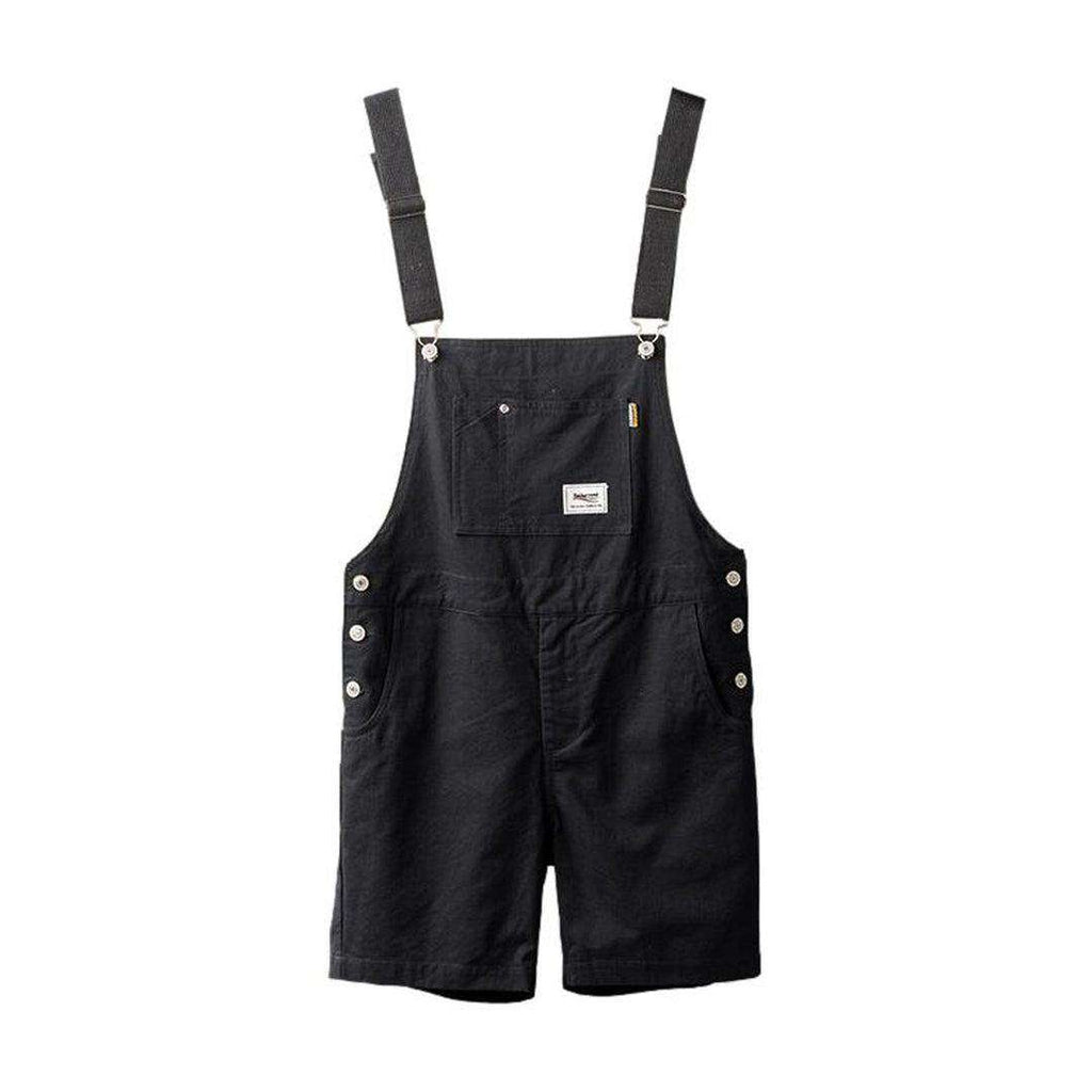 Color denim men overall shorts