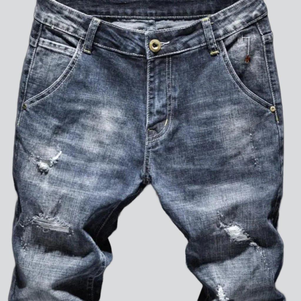 Distressed vintage urban men jeans