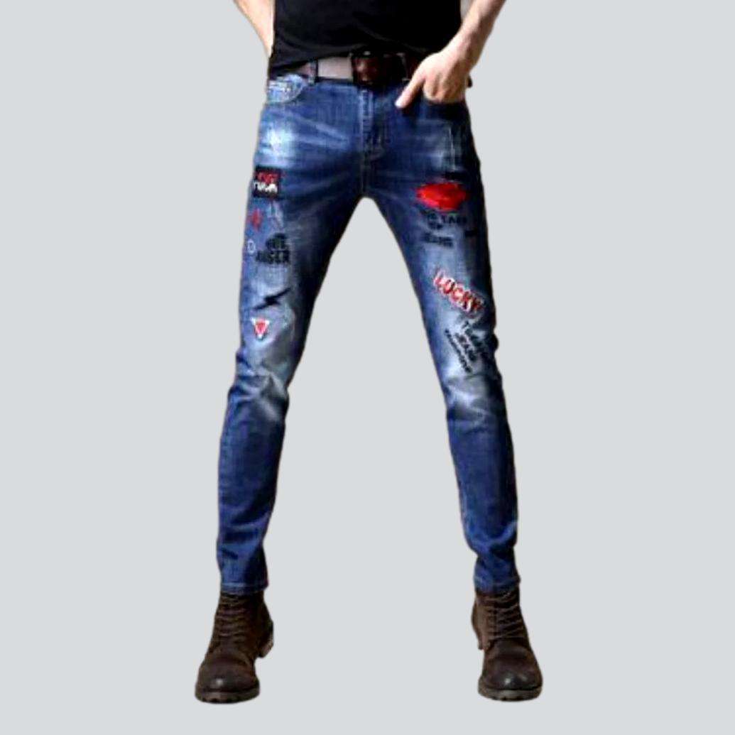 Fashion mid-waisted men jeans