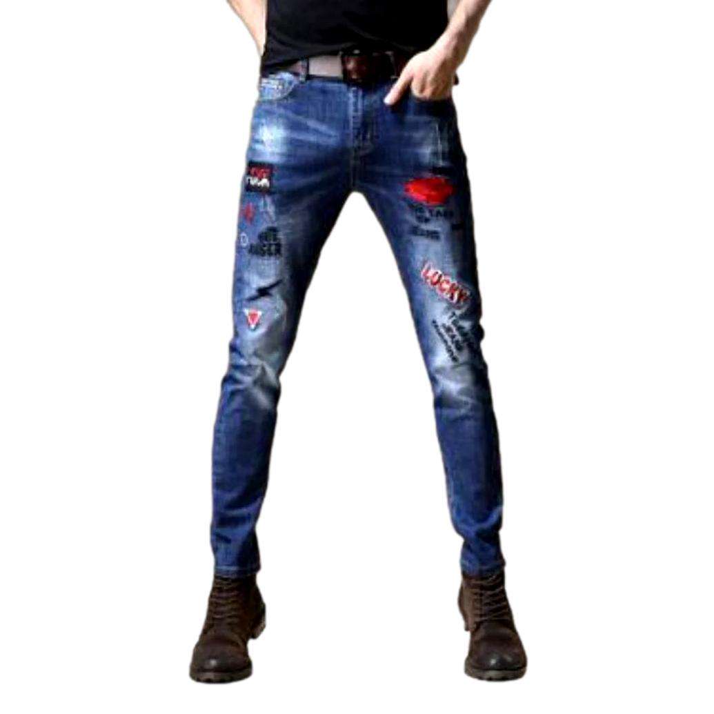 Fashion mid-waisted men jeans