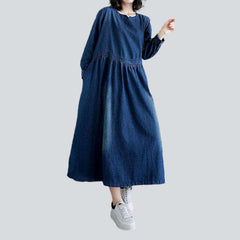 Medium wash urban denim dress