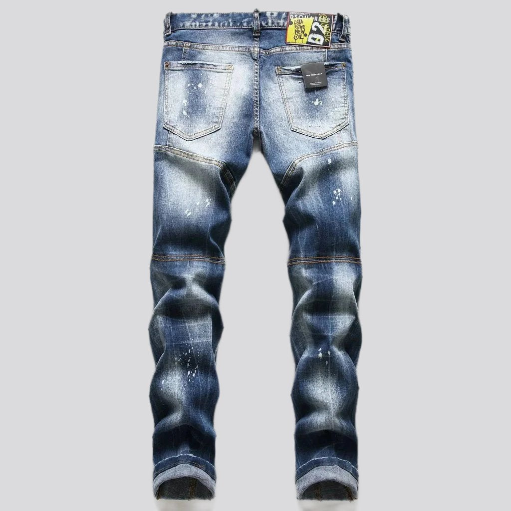 Bemalte Herren Skinny Jeans