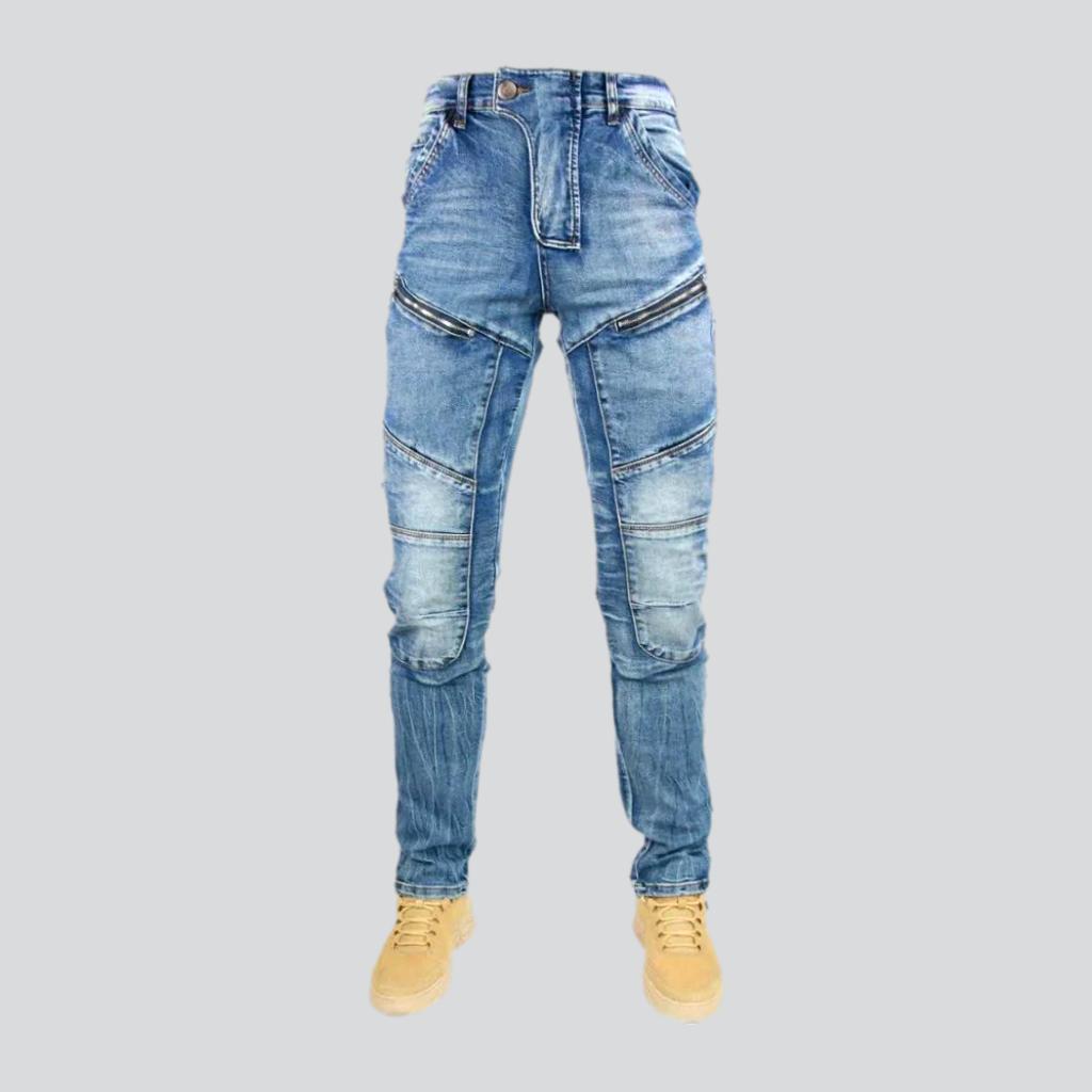 Knieschoner Mid-Waist Herren Reitjeans