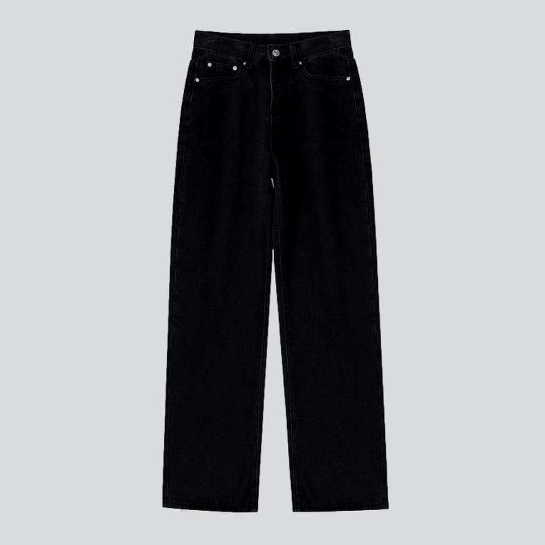 High-rise women baggy jeans