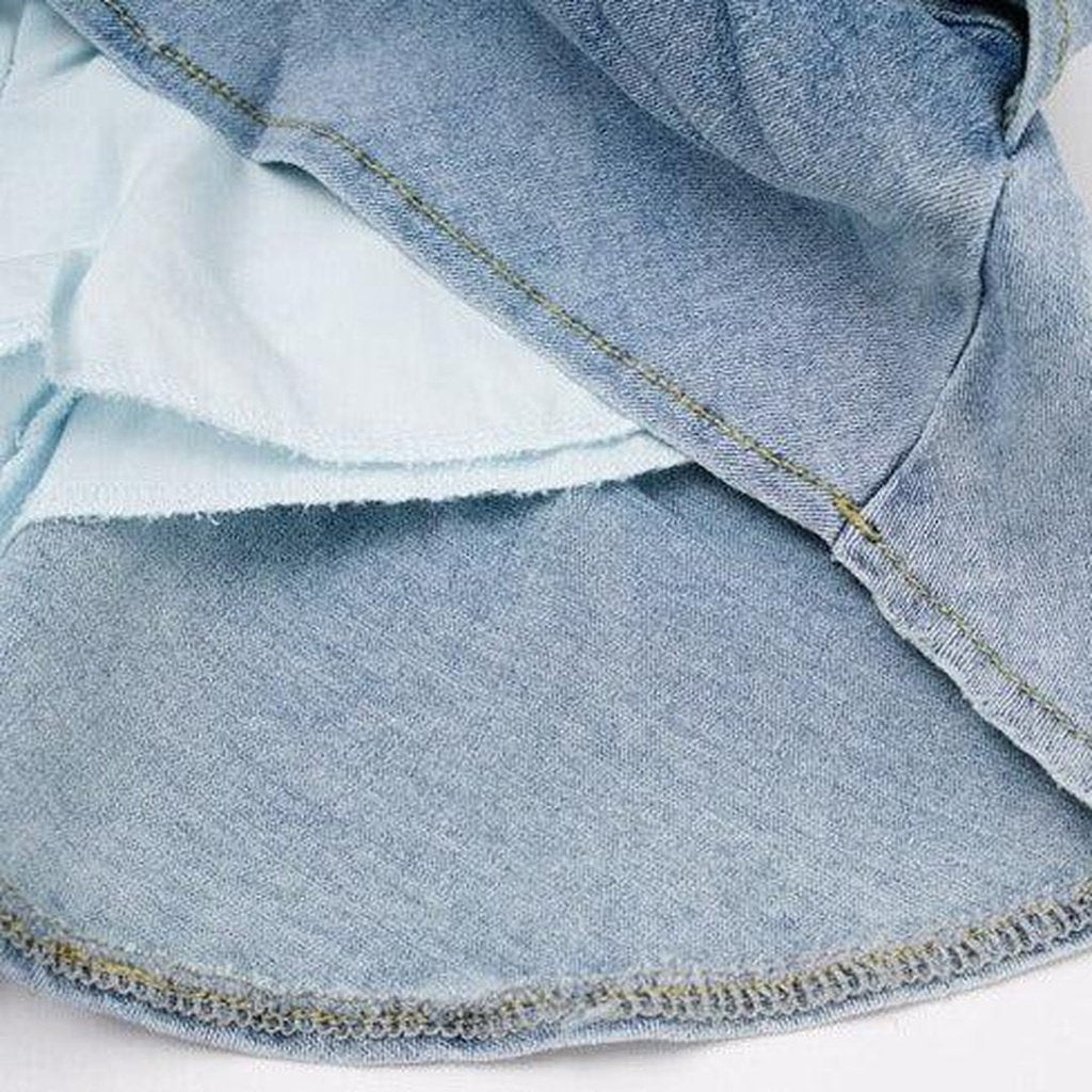 Jeansrock mit Minirüschen