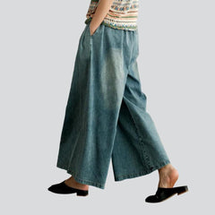 Stylish women culottes denim pants